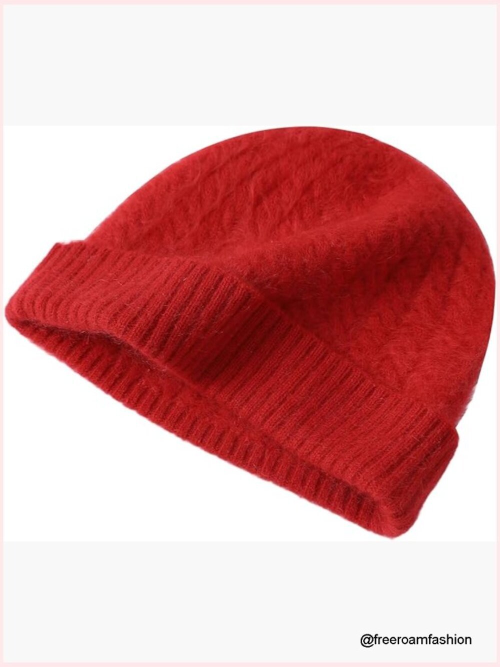 100% Pure Brushed Cashmere Beanie Skullies Cap Soft Lightweight Winter Hat
